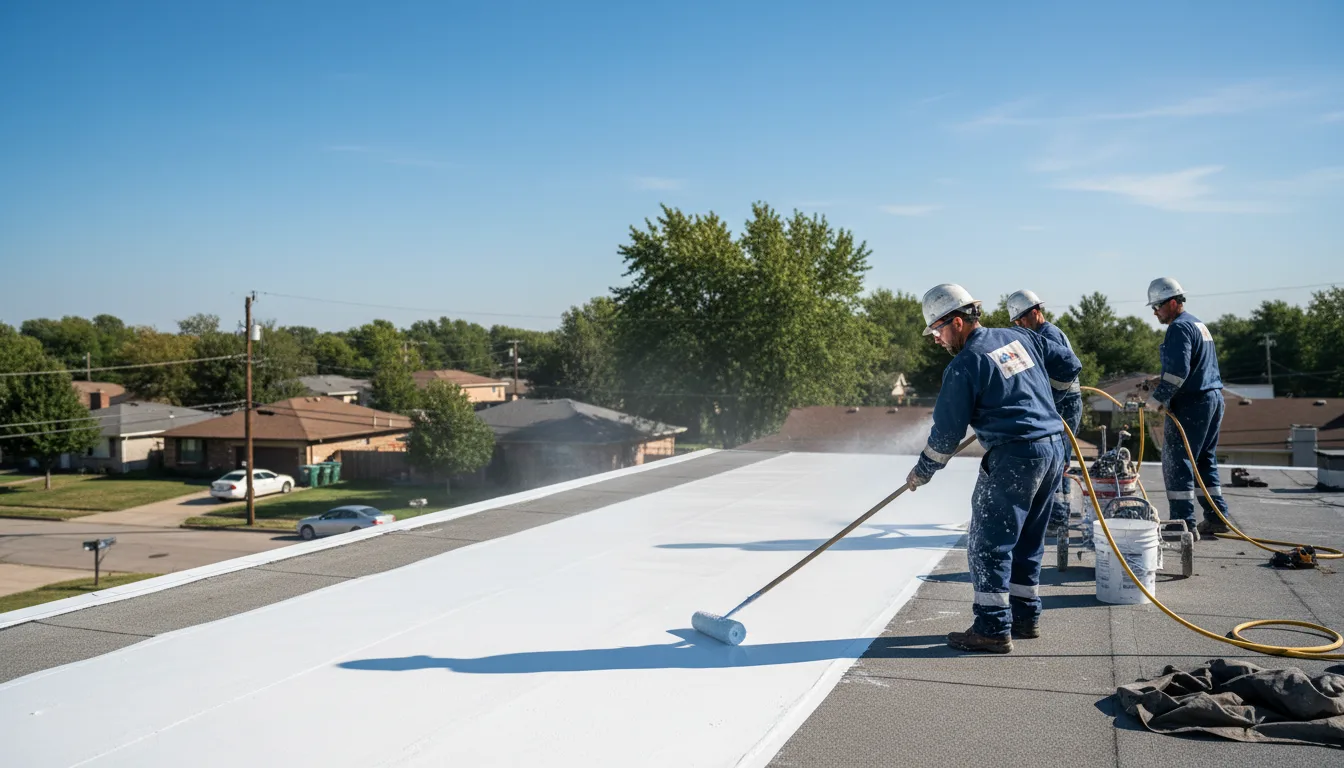 Commercial roof coating in Partridge, KS near me